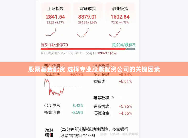 股票基金配资 选择专业股票配资公司的关键因素